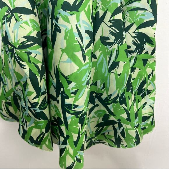 Elle Sasson Holly Colorblock Botanical Floral Silk Cap-Sleeve Dress Size Size 4 - Picture 12 of 16